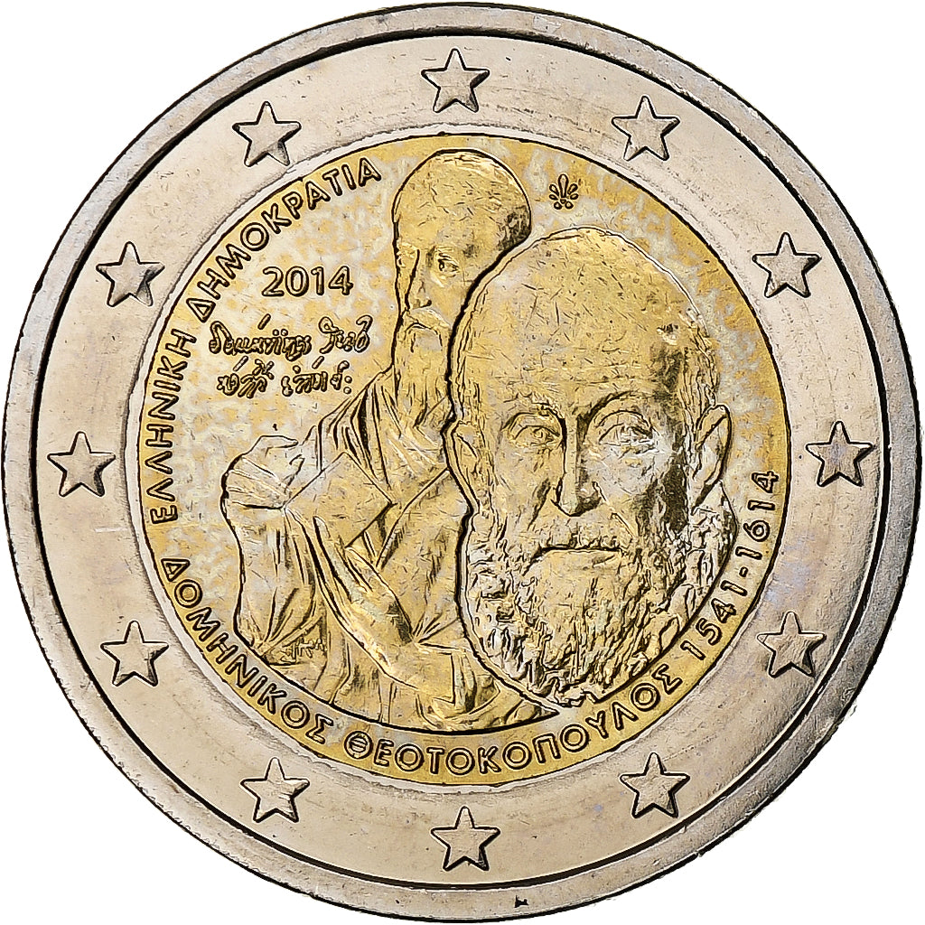 Grecia, 2 Euro, Teotokoupolos, 2014, SPL, Bi-metallico, KM:New