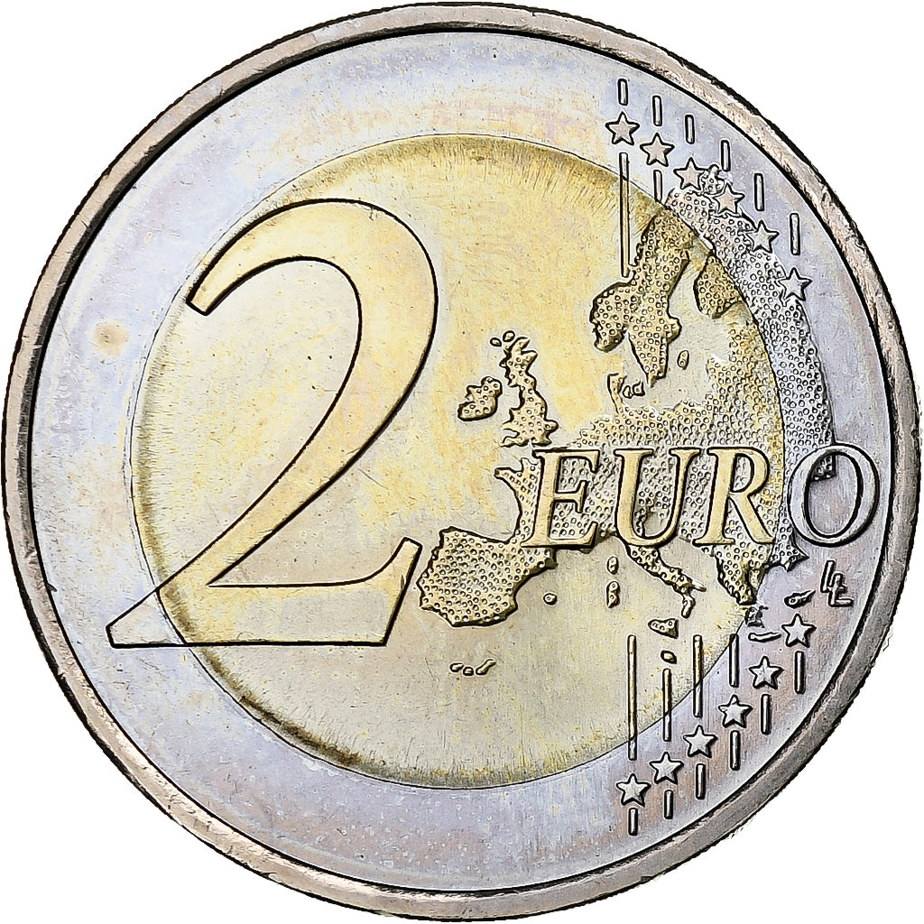 Portugal, 2 Euro, Traité de Rome 50 ans, 2007, MS(60-62), Bi-Metallic, KM:771