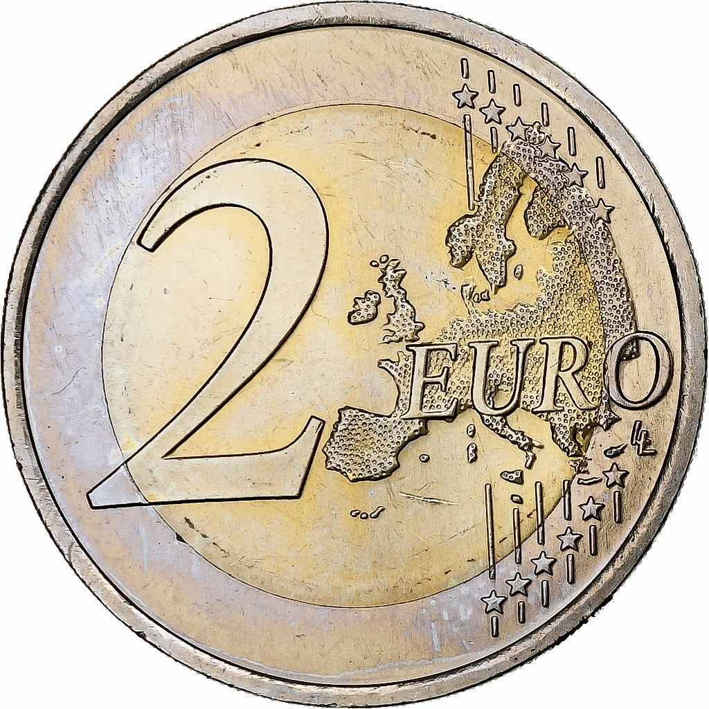 Portogallo, 2 Euro, European Union President, 2007, Lisbon, SPL, Bi-metallico