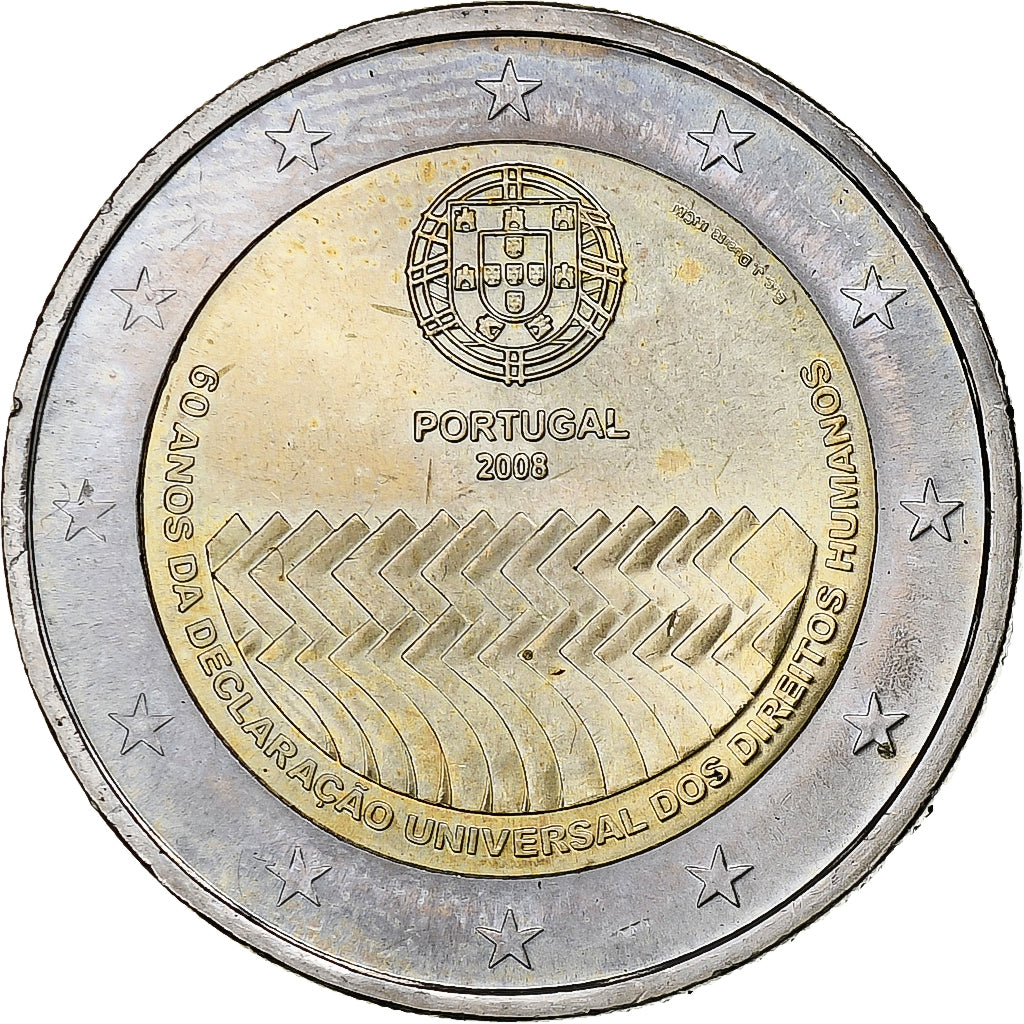 Portugal, 2 Euro, Déclaration des Droits de l'Homme, 2008, Lisbon, MS(60-62)