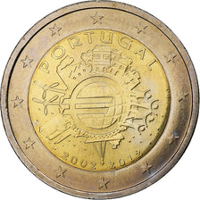 Portugal, 2 Euro, 10 ans de l'Euro, 2012, Lisbon, UNZ, Bi-Metallic, KM:812