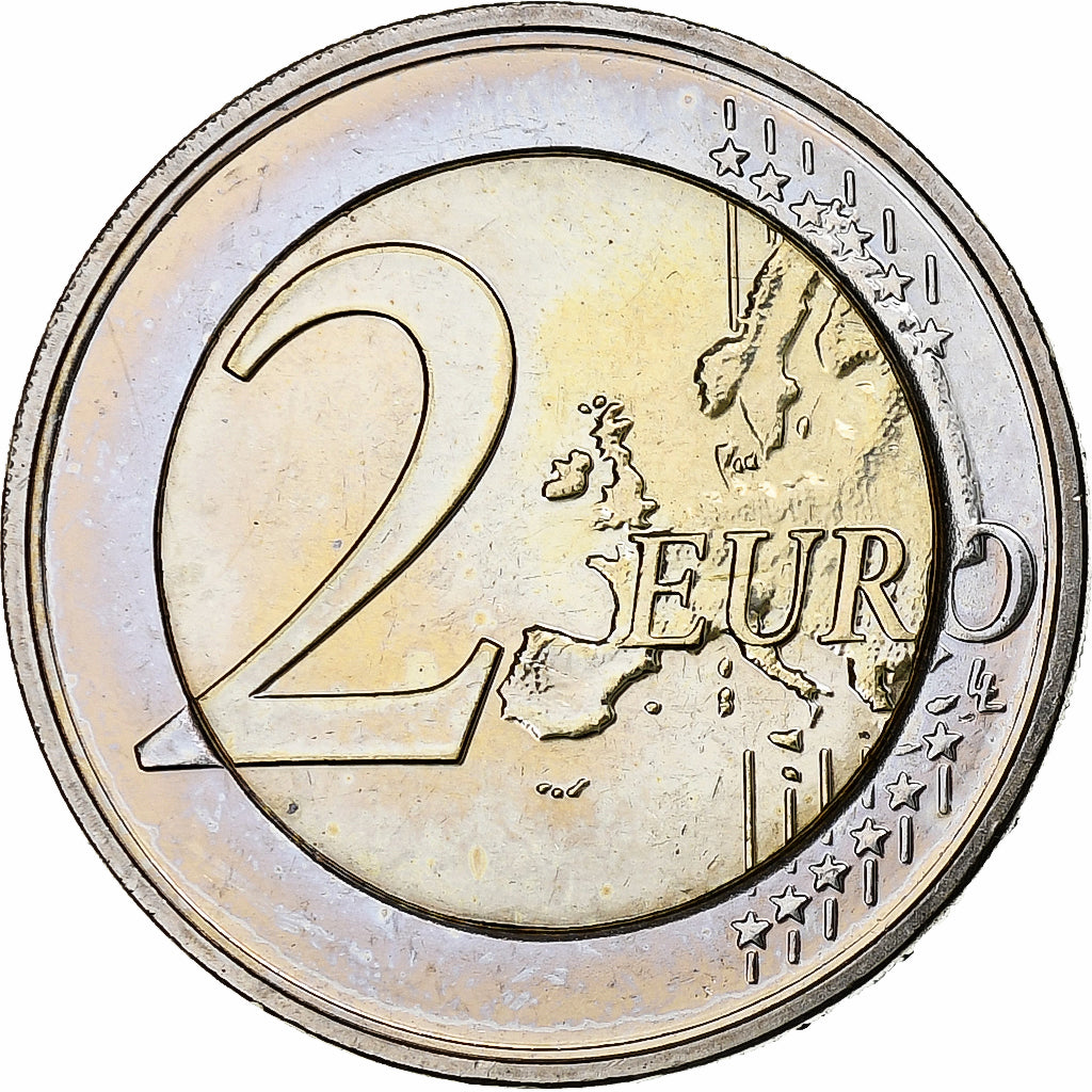 Belgia, 2 Euro, Traité de Rome 50 ans, 2007, Brussels, AU(55-58), Bimetaliczny