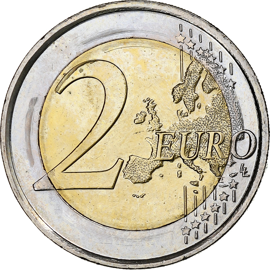 België, 2 Euro, Queen Elisabeth, 2012, 10 ANS DE L'EURO, PR, Bi-Metallic