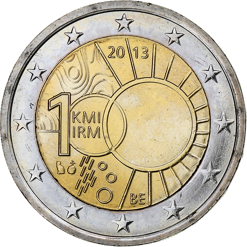 België, 2 Euro, Institut Météorologique, 2013, Brussels, PR+, Bi-Metallic