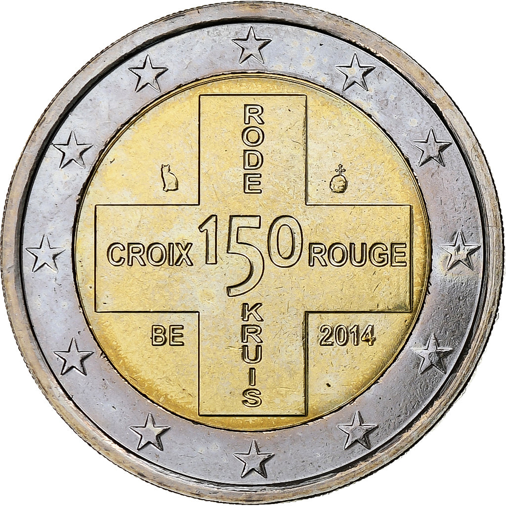 Belgio, 2 Euro, 2014, 150e anniversaire de la fondation de la Croix-Rouge de