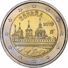 España, 2 Euro, Escurial, 2013, Madrid, SC, Bimetálico, KM:1151