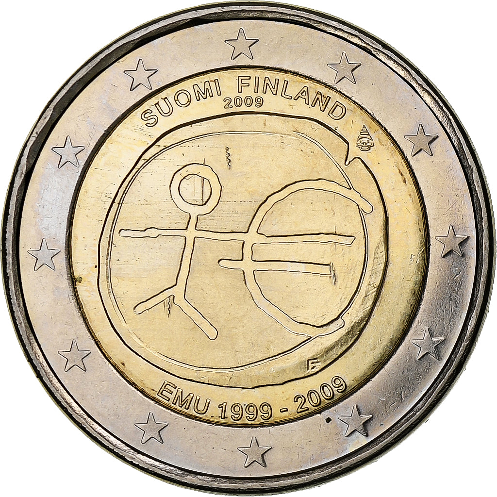 Finland, 2 Euro, 10 th anniversary of emu, 2009, Vantaa, MS(60-62), Bi-Metallic