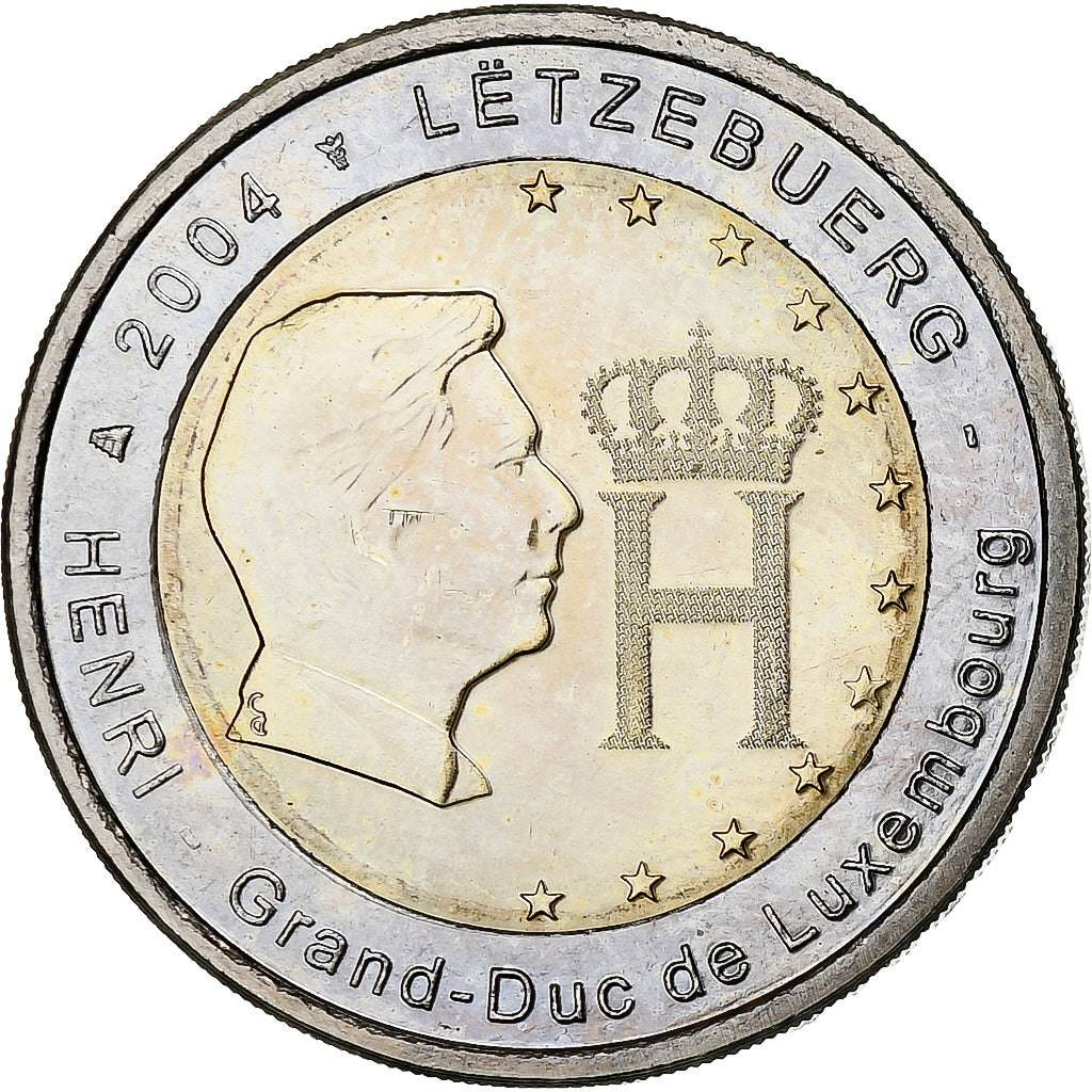 Luxemburgo, 2 Euro, Grand Duc Henri et monogramme, 2004, Utrecht, SC