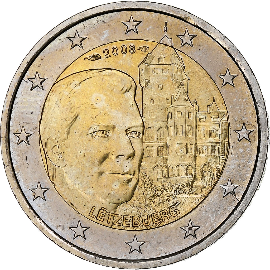 Luxembourg, 2 Euro, Grand-Duc Henri, 2008, Paris, MS(63), Bi-Metallic, KM:96