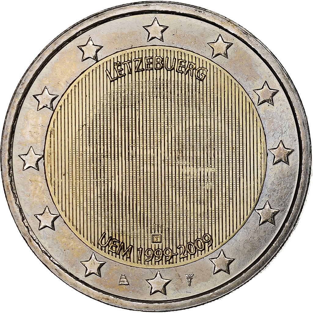 Lussemburgo, 2 Euro, european monetary union 10 th anniversary, 2009, SPL