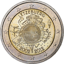 Luxembourg, 2 Euro, 10 ans de l'Euro, 2012, Utrecht, MS(60-62), Bi-Metallic