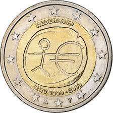 Netherlands, 2 Euro, 10 ans de l'Euro, 2009, MS(63), Bi-Metallic, KM:281