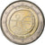 Słowenia, 2 Euro, 10 ans de l'Euro, 2009, MS(60-62), Bimetaliczny, KM:82