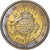 Słowenia, 2 Euro, 10 ans de l'Euro, 2012, MS(63), Bimetaliczny