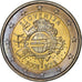 Slovenia, 2 Euro, 10 ans de l'Euro, 2012, MS(63), Bi-Metallic