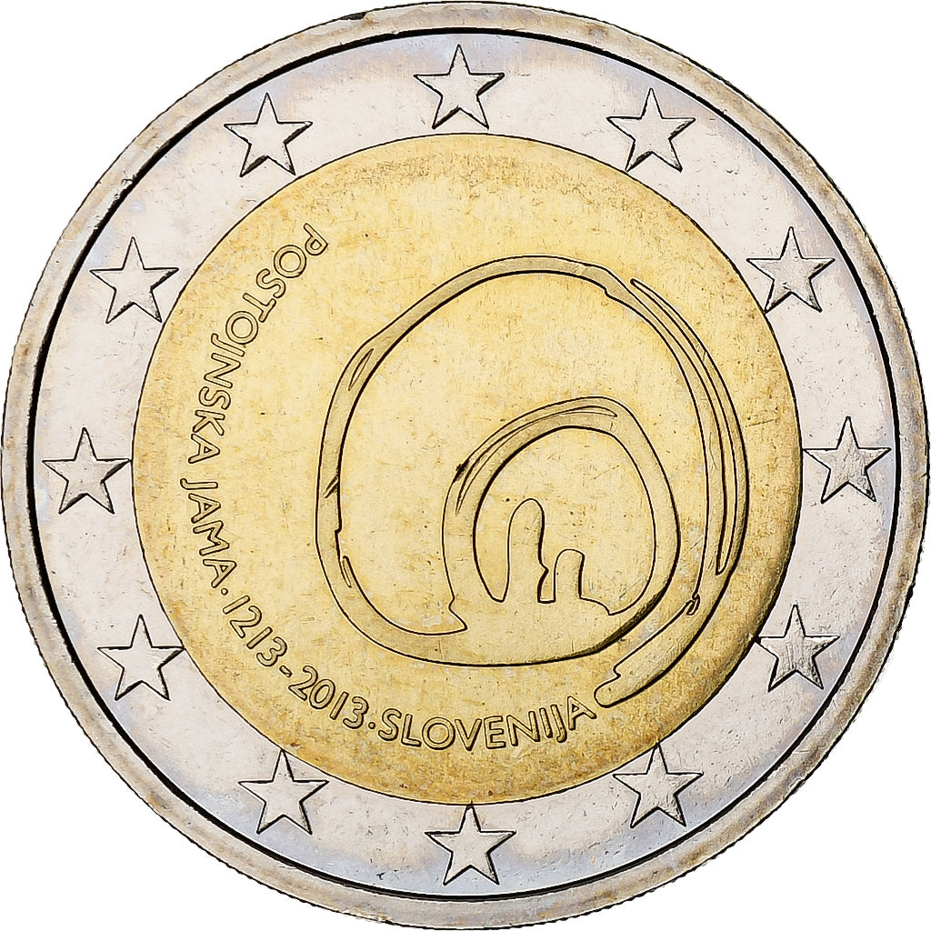 Slovenië, 2 Euro, Postojinska Jama, 2013, UNC-, Bi-Metallic, KM:112