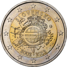 Slovakia, 2 Euro, 10 ans de l'Euro, 2012, Kremnica, MS(63), Bi-Metallic, KM:120