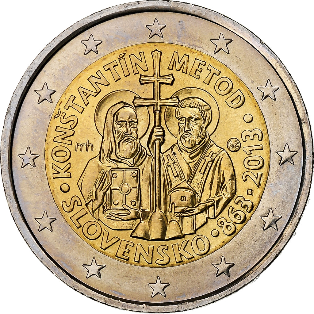 Slowakei, 2 Euro, Cyrille, Methode, 2013, Kremnica, UNZ, Bi-Metallic, KM:128