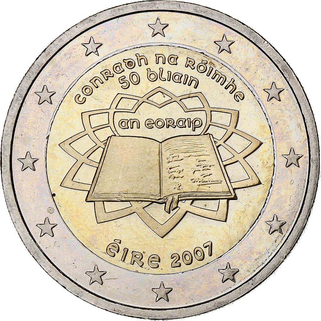 République d'Irlande, 2 Euro, Traité de Rome 50 ans, 2007, SUP+