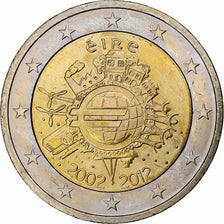 Ireland, 2 Euro, 10 years euro, 2012, MS(60-62), Bi-Metallic, KM:71