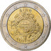 Irlanda, 2 Euro, 10 years euro, 2012, EBC+, Bimetálico, KM:71