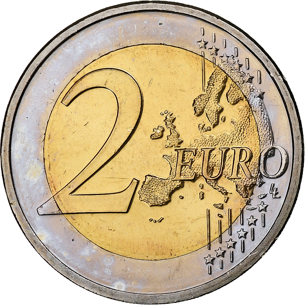 Cypr, 2 Euro, 10 years euro, 2009, MS(63), Bimetaliczny, KM:89