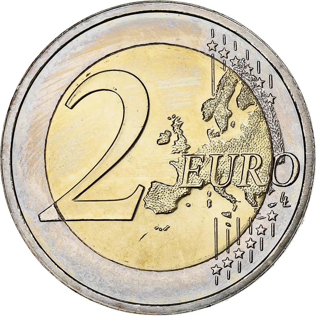 Malta, 2 Euro, 10 ans de l'Euro, 2012, MS(60-62), Bimetálico, KM:139