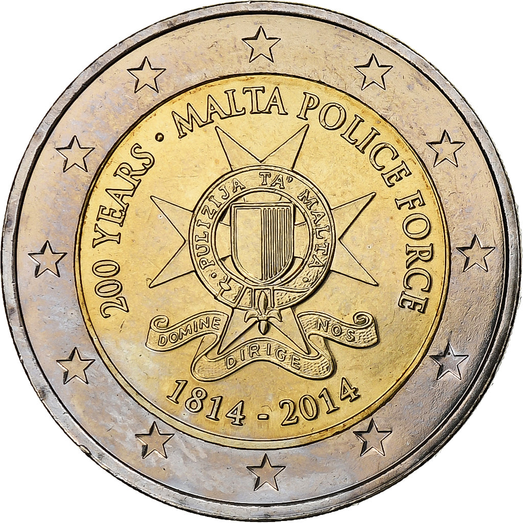 Malta, 2 Euro, 200ème anniversaire de la force de police, 2014, Paris, MS(63)