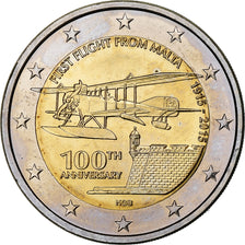 Malte, 2 Euro, 100ème anniversaire du 1er Vol, 2015, Paris, SPL, Bimétallique