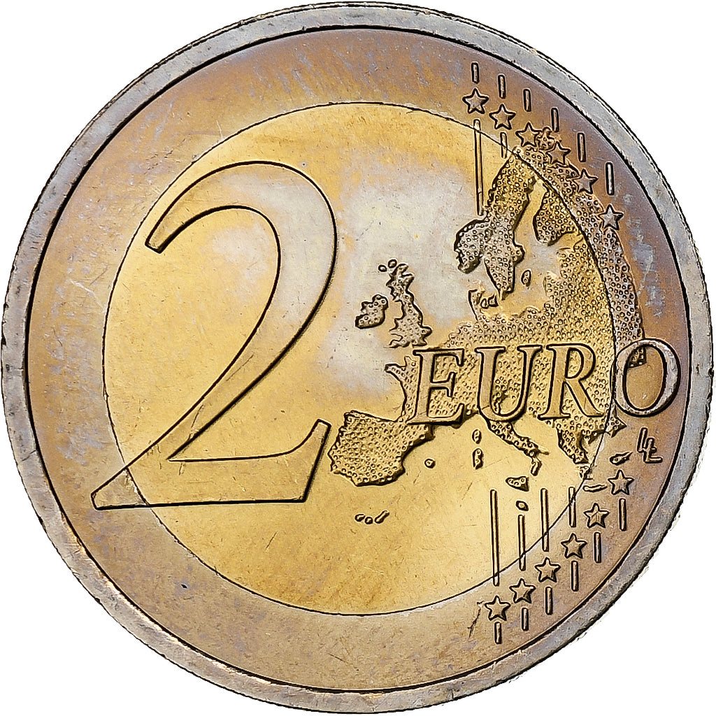 Áustria, 2 Euro, 10 ans de l'Euro, 2012, MS(63), Bimetálico