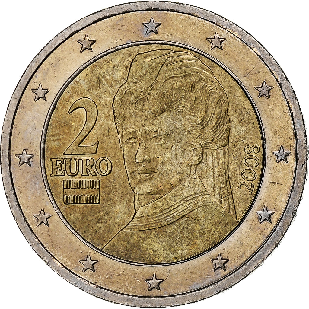 Austria, 2 Euro, 2008, Vienna, AU(55-58), Bi-Metallic, KM:3143