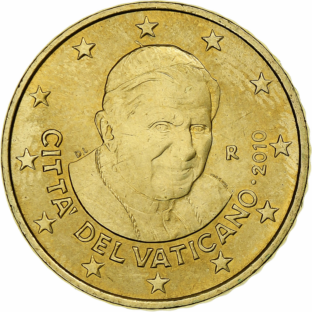 Vaticaanstad, 50 Euro Cent, 2010, Rome, PR+, Tin, KM:387