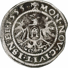 Moneta, Stati tedeschi, Ville de Isny, 3 Kreuzer, 1555, MB+, Argento