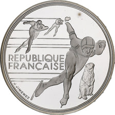 Münze, Frankreich, Speed skaters, 100 Francs, 1990, Albertville 92, STGL
