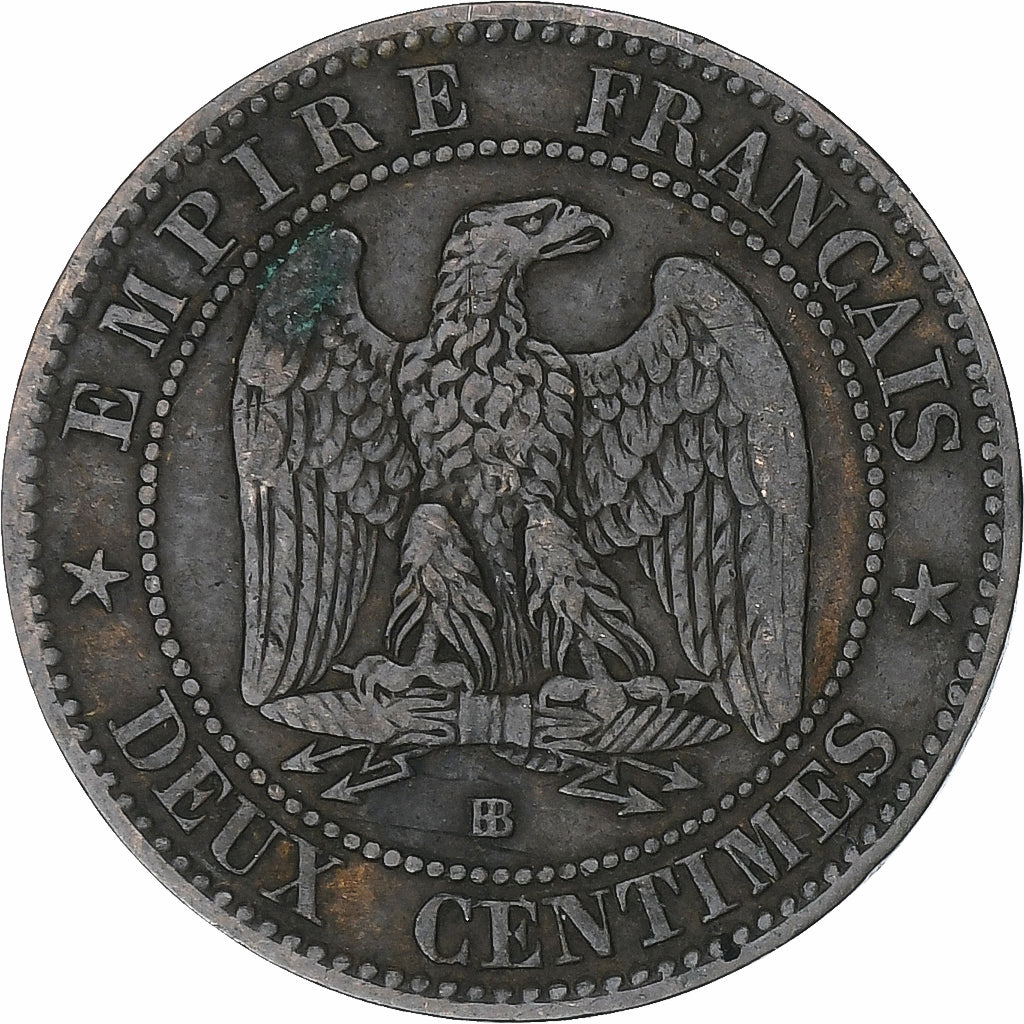Coin, France, Napoleon III, Napoléon III, 2 Centimes, 1856, Strasbourg