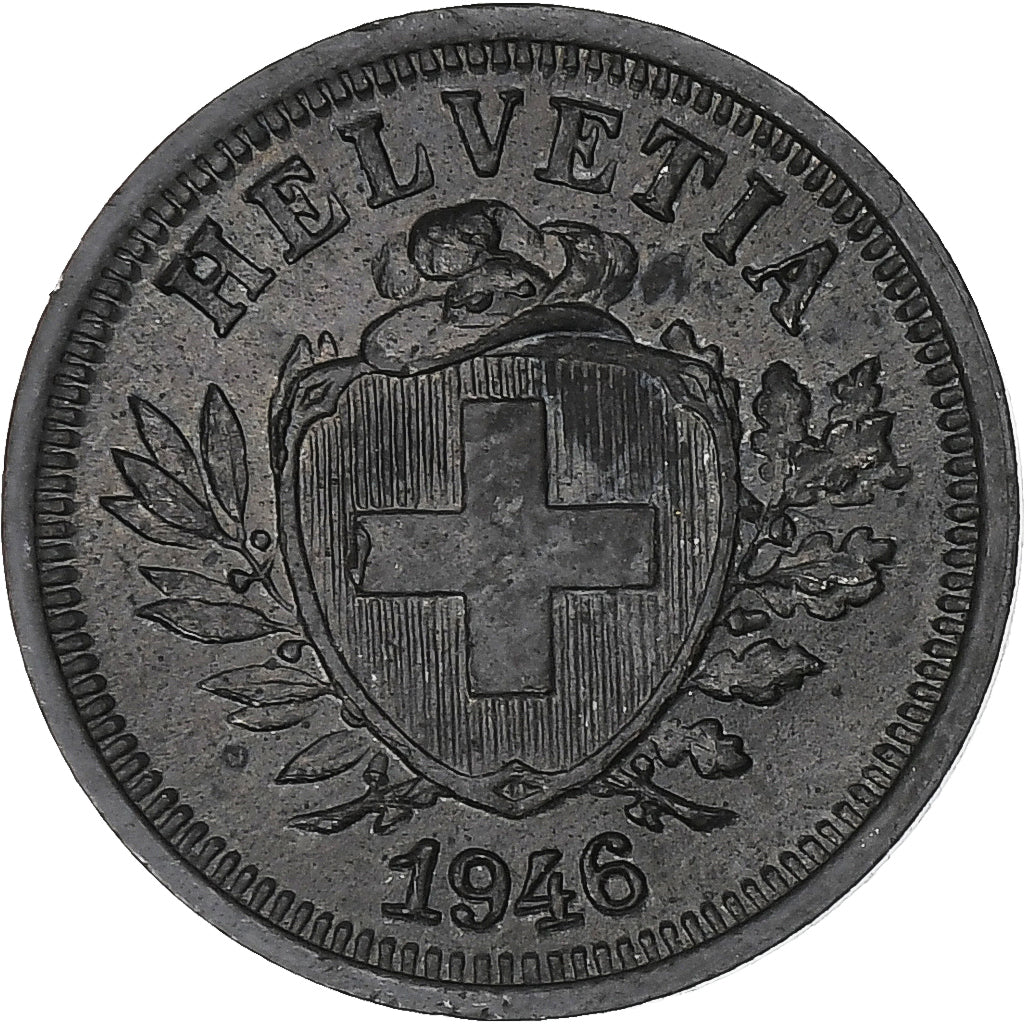 Moneta, Szwajcaria, Rappen, 1946, Bern, AU(55-58), Cynk, KM:3a