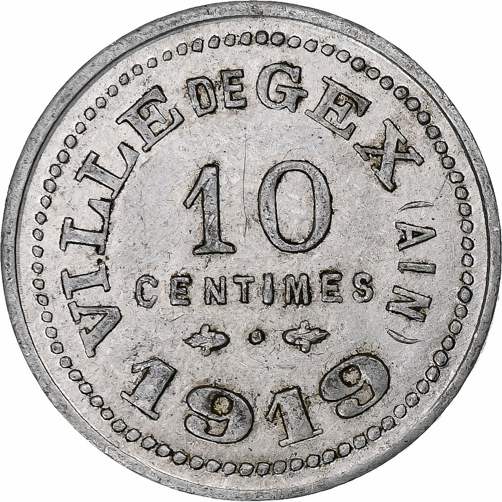 Moneta, Francia, Ville de Gex, Ville de Gex, Gex, 10 Centimes, 1919, Medal