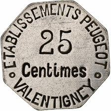 Moneda, Francia, Etablissements Peugeot, Valentigney, Valentigney, 25 Centimes