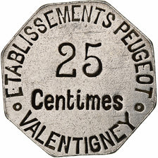 Moneta, Francia, Etablissements Peugeot, Valentigney, Valentigney, 25 Centimes