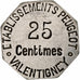 Monnaie, France, Etablissements Peugeot, Valentigney, Valentigney, 25 Centimes