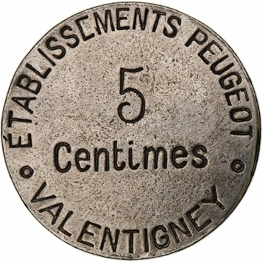 Münze, Frankreich, Etablissements Peugeot, Valentigney, Valentigney, 5