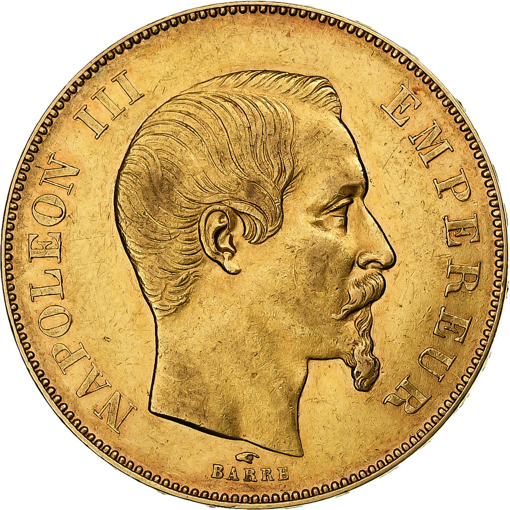 Moneta, Francia, Napoleon III, 50 Francs, 1856, Paris, BB+, Oro, KM:785.1