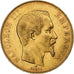 Moneta, Francia, Napoleon III, 50 Francs, 1856, Paris, BB+, Oro, KM:785.1
