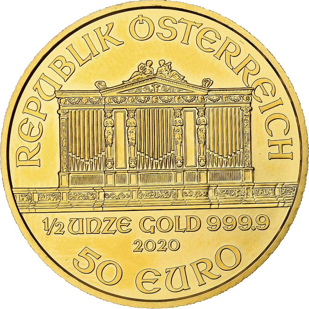 Austria, 50 Euro, 2020, Vienna, 1/2 Oz, MS(65-70), Gold