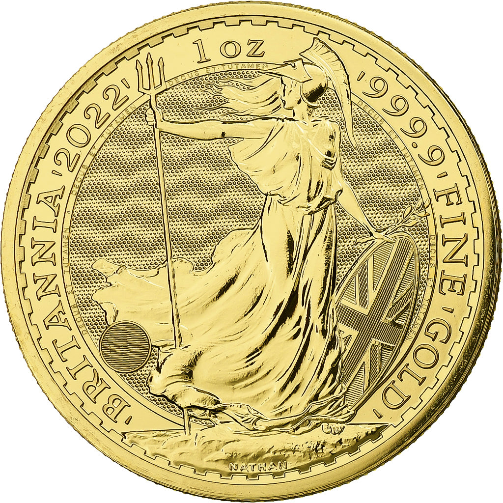 Great Britain, 100 Pounds, Britannia, 2022, British Royal Mint, 1 Oz, Gold