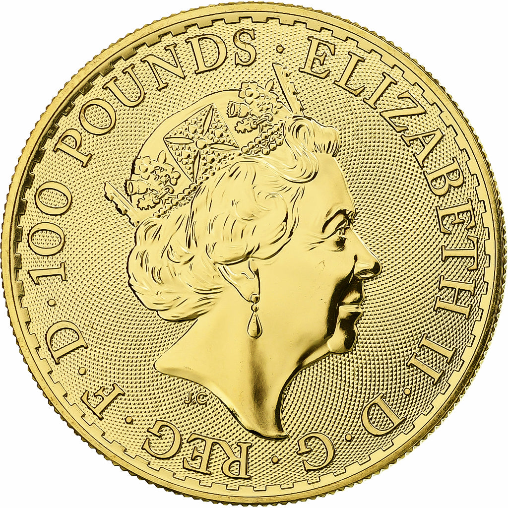 Coin, Great Britain, Britannia, 100 Pounds, 2022, British Royal Mint, 1 Oz
