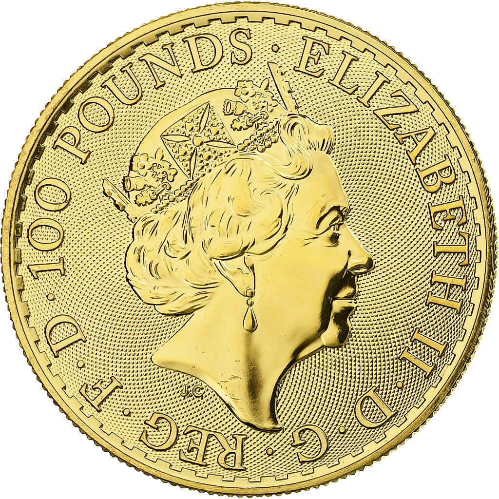 Coin, Great Britain, Britannia, 100 Pounds, 2022, British Royal Mint, 1 Oz