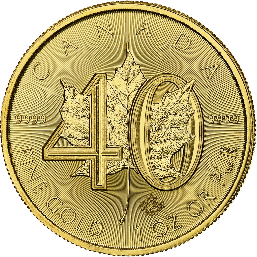 Moneda, Canadá, Gold Maple Leaf 40th anniversary, 50 Dollars, 2019, Royal