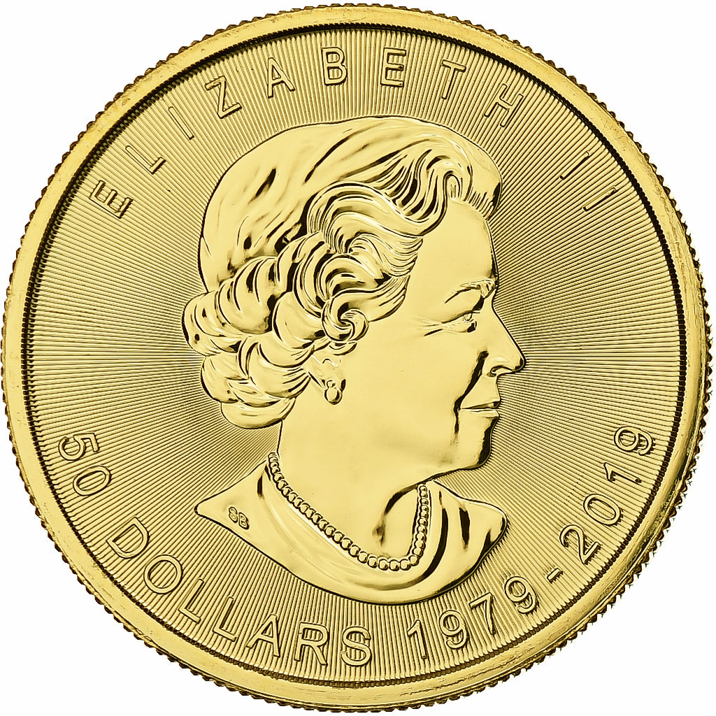 Canadá, 50 Dollars, Gold Maple Leaf 40th anniversary, 2019, Royal Canadian