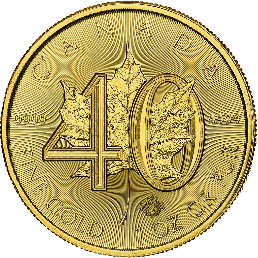 Canadá, 50 Dollars, Gold Maple Leaf 40th anniversary, 2019, Royal Canadian